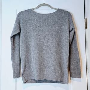 Club Monaco 100% Cashmere Gray Open Back Wrap Sweater XS